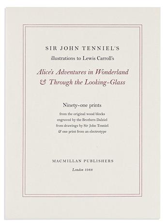 Carroll, Lewis (1832-1898) Sir John Tenniels Illustrations to Lewis Carrolls Alices Adventures in Wonderland & Through the Looking-G